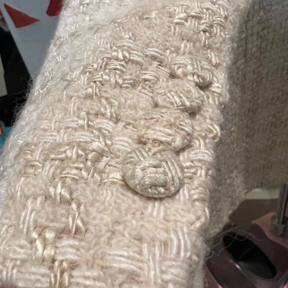 Saint Laurent Long Coat in Silk Tweed and Wool like New - Picture 3 of 15